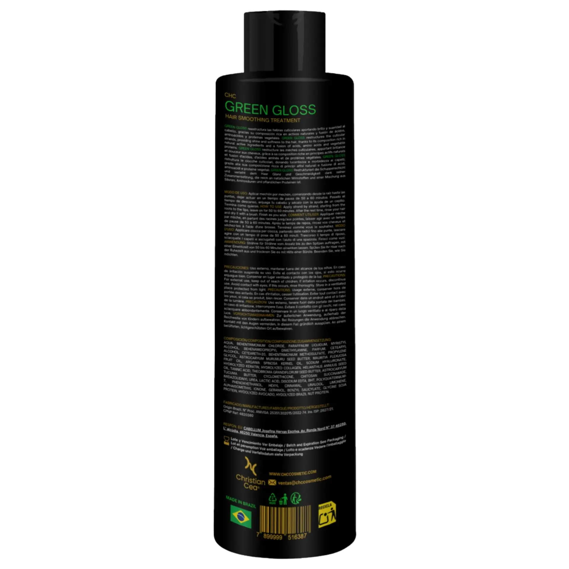 Alisado Vegano Green Gloss Nanoproteínas 1Lts - Imagen 3