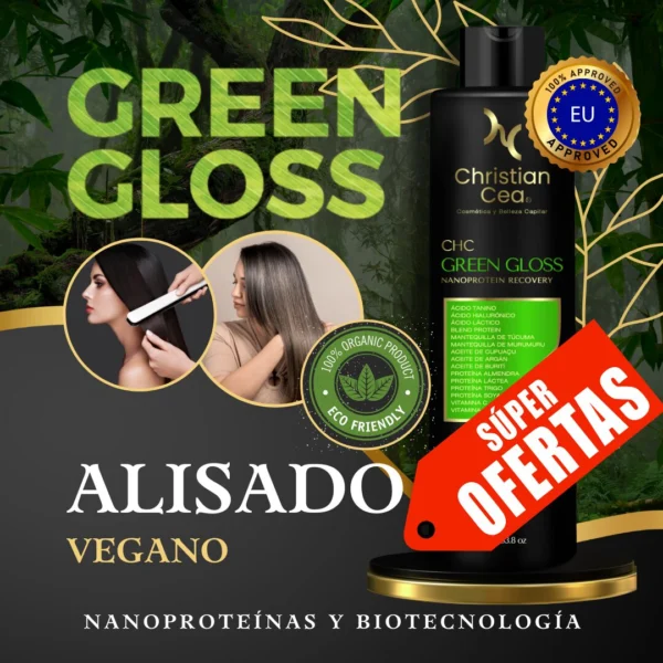 Alisado Vegano Green Gloss Nanoproteínas 500ml