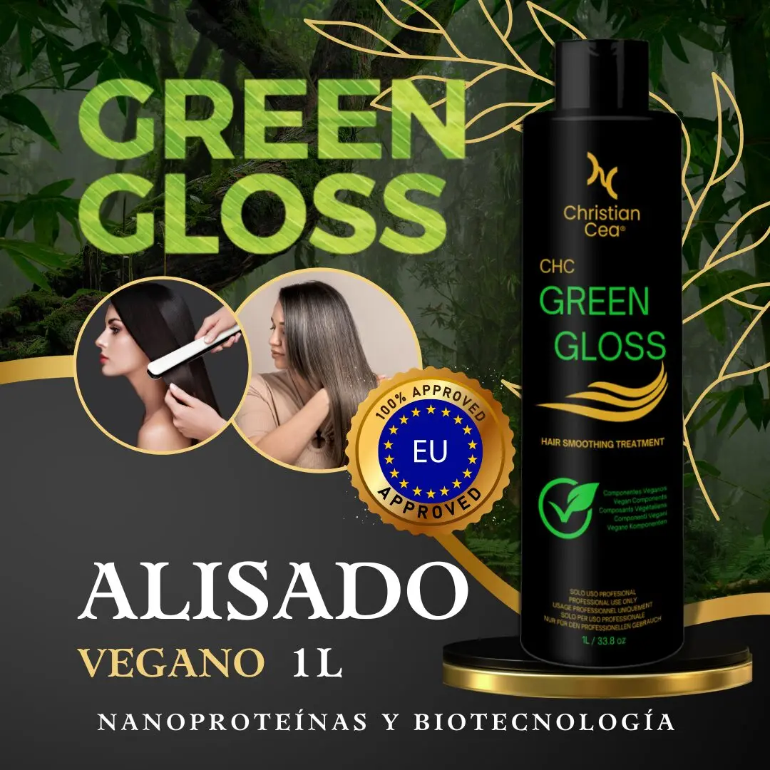 Alisado Vegano Green Gloss Nanoproteínas 1Lts - Imagen 7