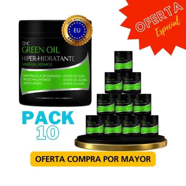 Pack 10 Green Oil Hiperhidratante 500gr