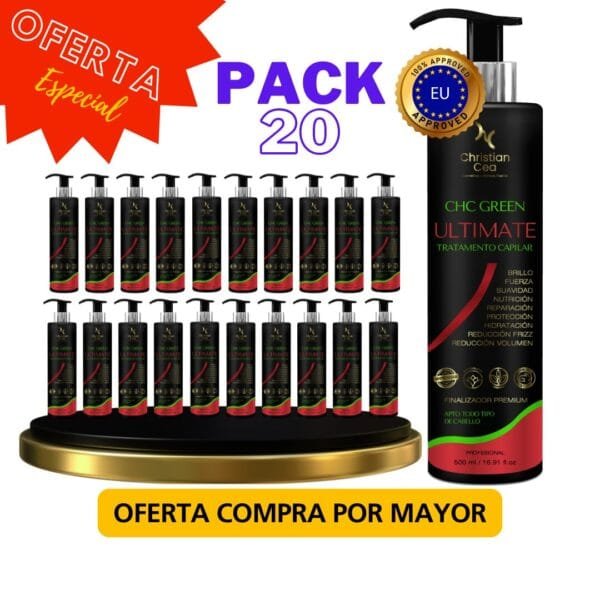 Pack 20 Botox Green Ultimate 500ml - Sin Enjuague
