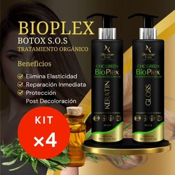 4 Kit Botox Green BioPlex Reparación SOS