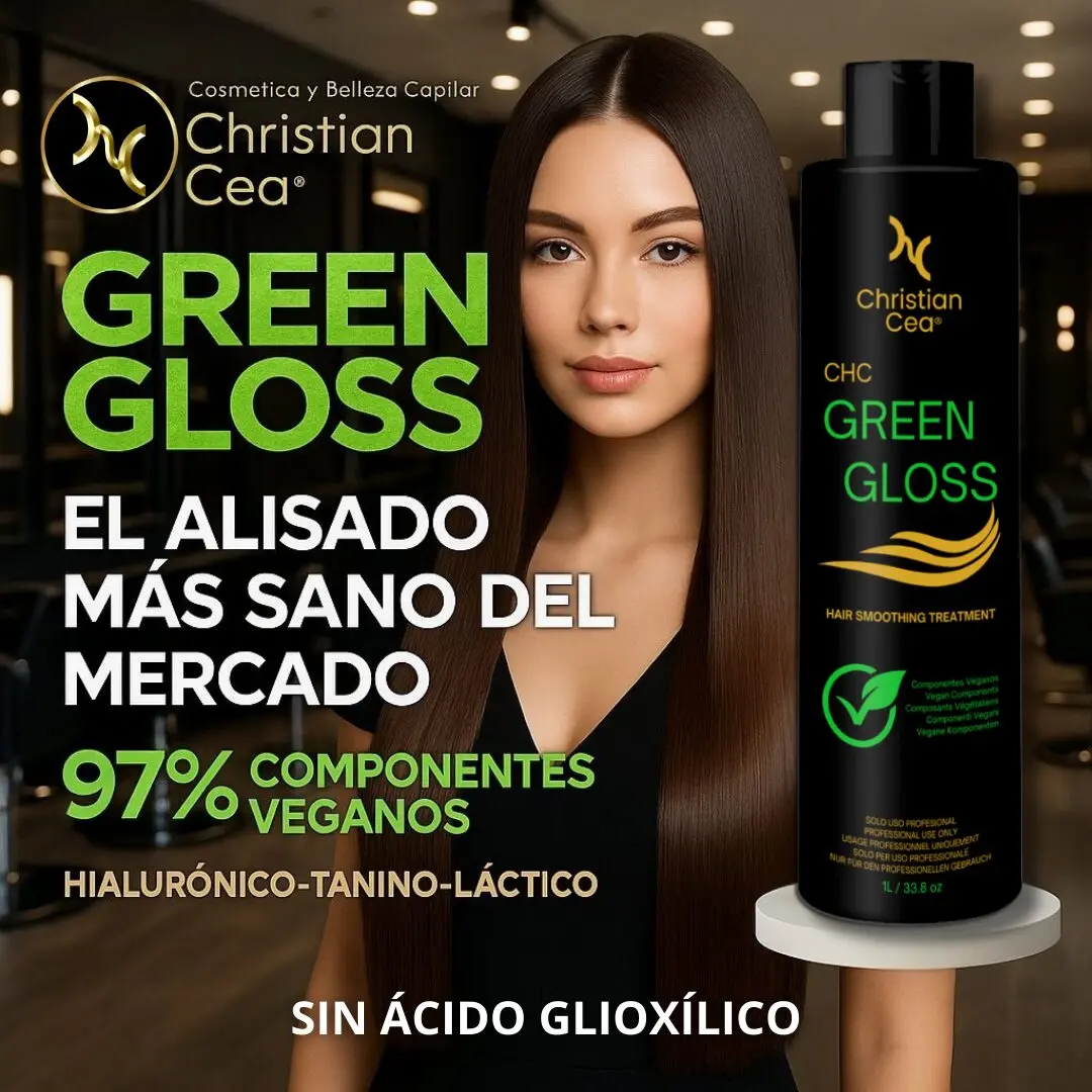 Alisado Vegano Green Gloss Nanoproteínas 1Lts - Imagen 4